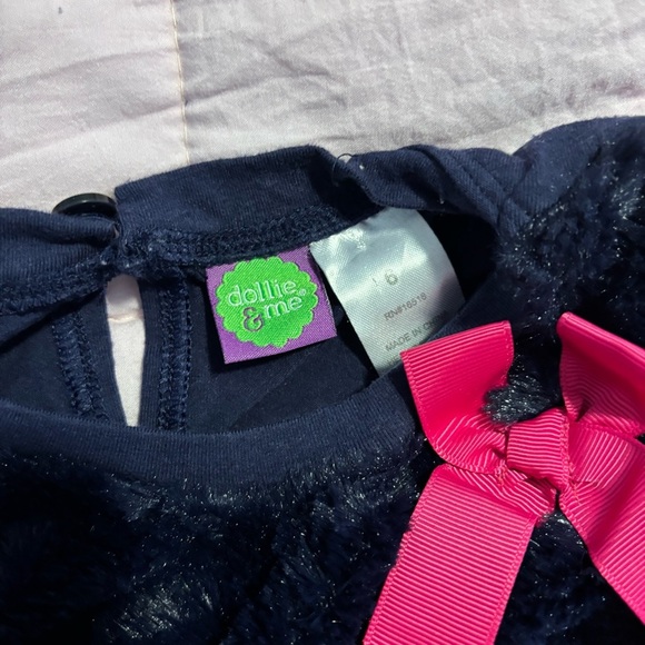 Dollie & Me Navy and Pink Kids Dress - Picture 3 of 3